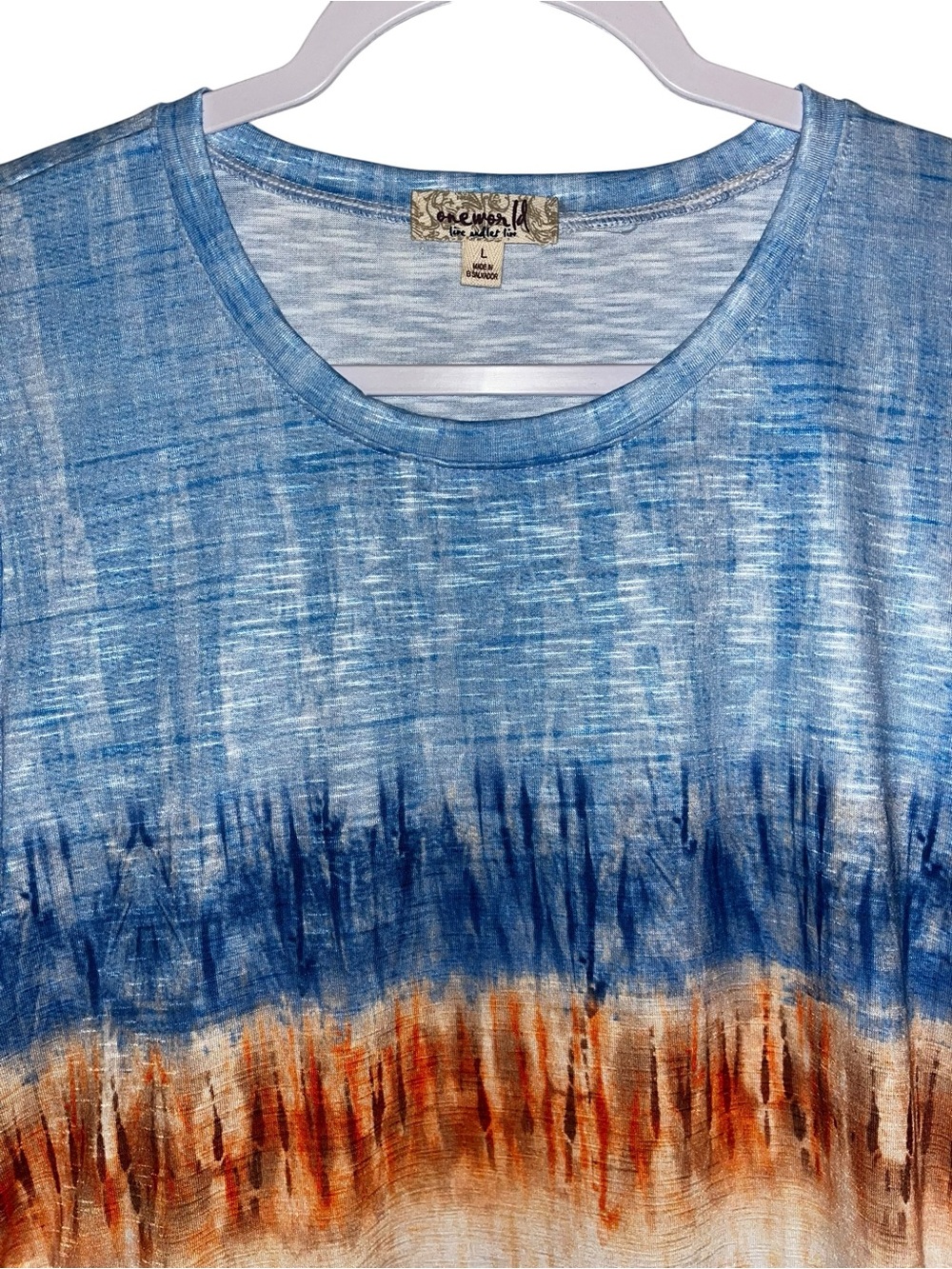 Live and Let Live Women's Ombré Print Shirt Size L - Picture 2 of 5